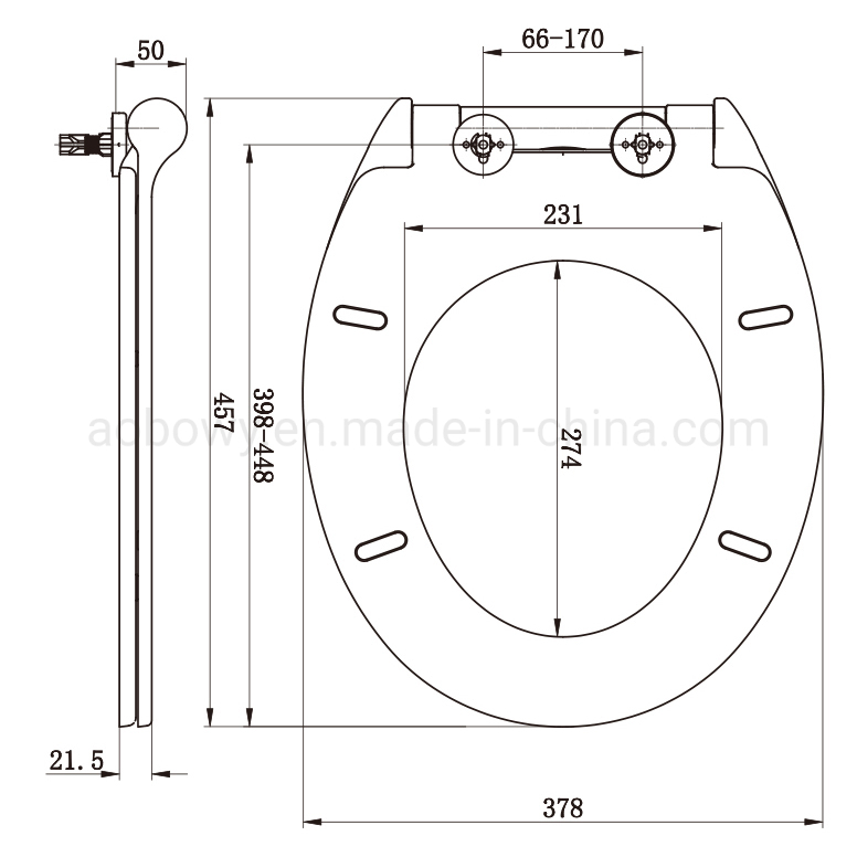Western Bathroom Ceramic Elongated Soft Toilet Seats with Slow Release Lids for Sale