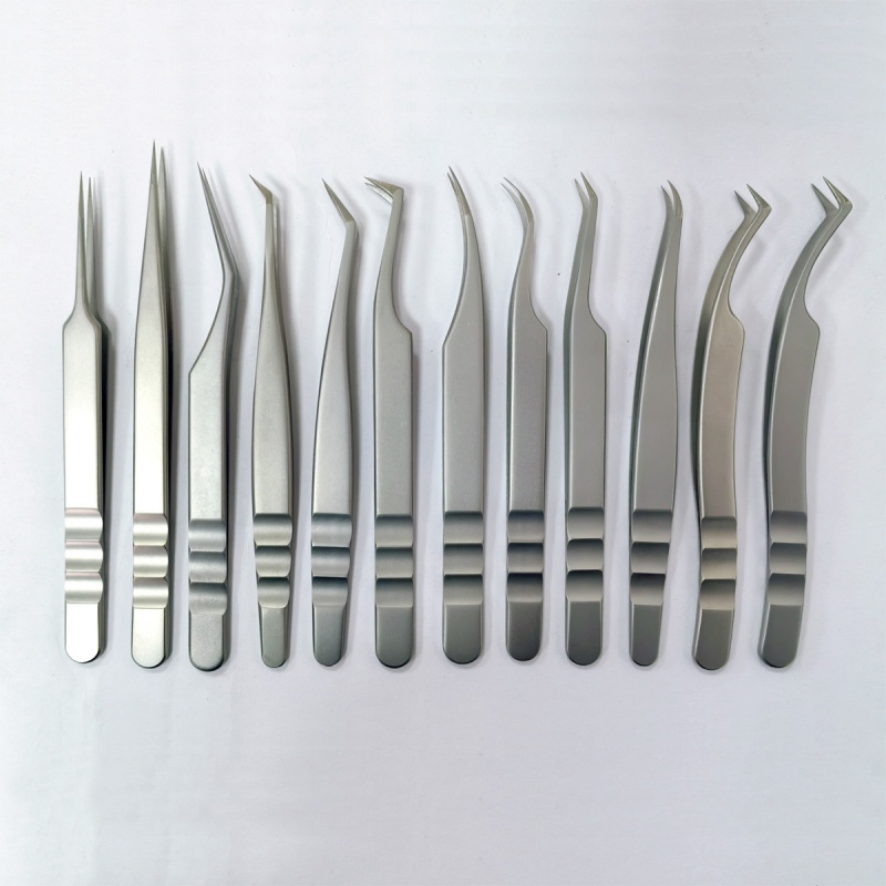 Curved Stainless Steel Precision Lash Grooming Makeup Beauty Isolation Eyelash Extension Tweezers