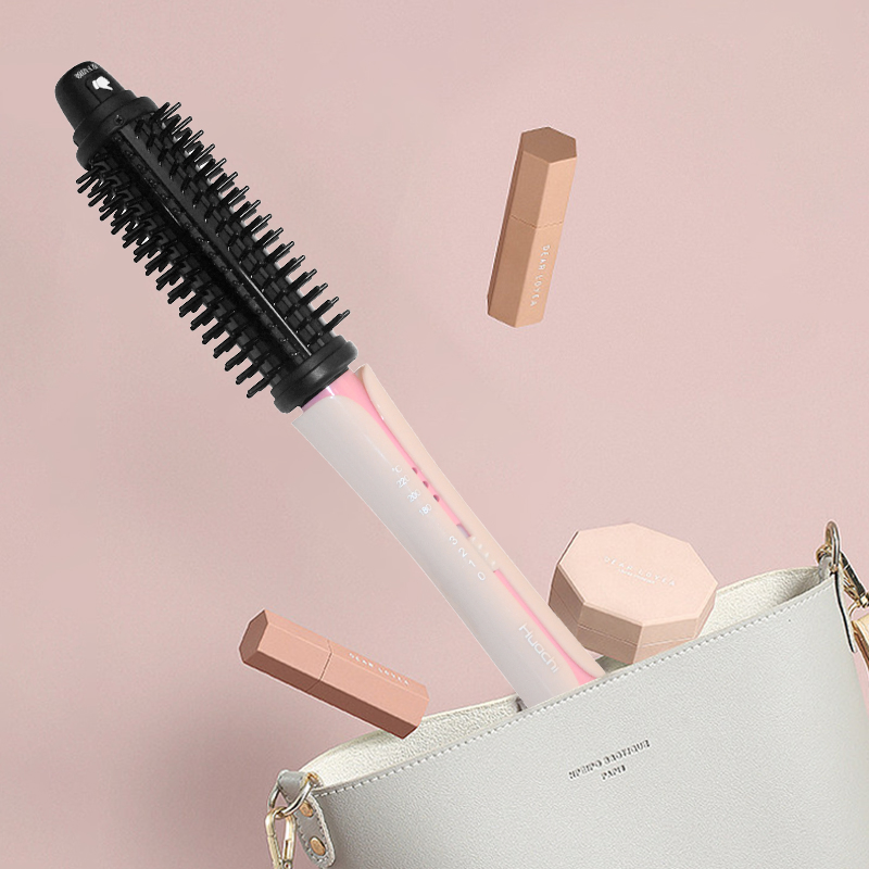 New Fashion PTC Heating Element Hair Curler Brush with Removeable Curling Portable Hair Iron Brush