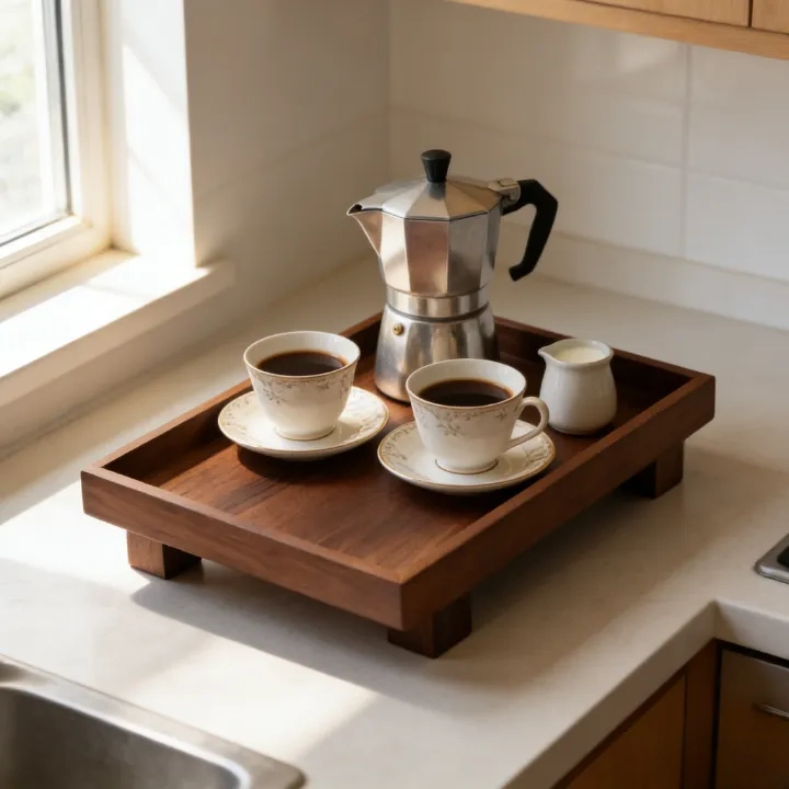Classic Elevated Serving Solution Designed for Stylish Presentation and Practical Function Wooden Tray