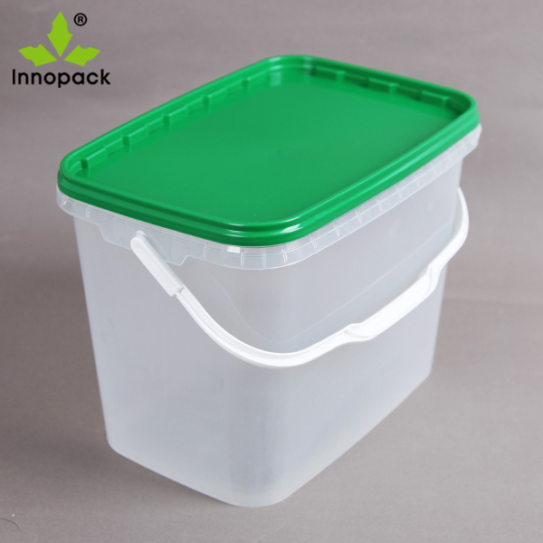 PP Plastic 9L Capacity Square Bucket with Handle