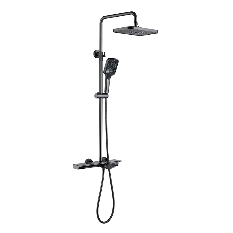 Matte Black Wall Mounted Bathtub Faucet for Villa and Hotel Bathroom