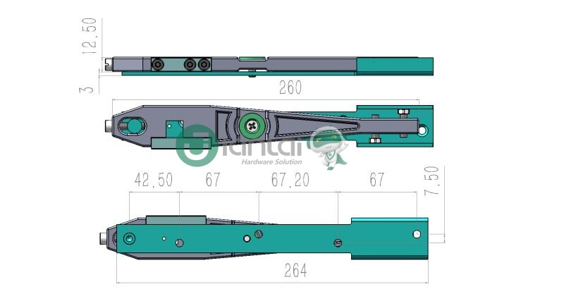 Door Closer Automatic Overhead Transom Concealed Door Closer