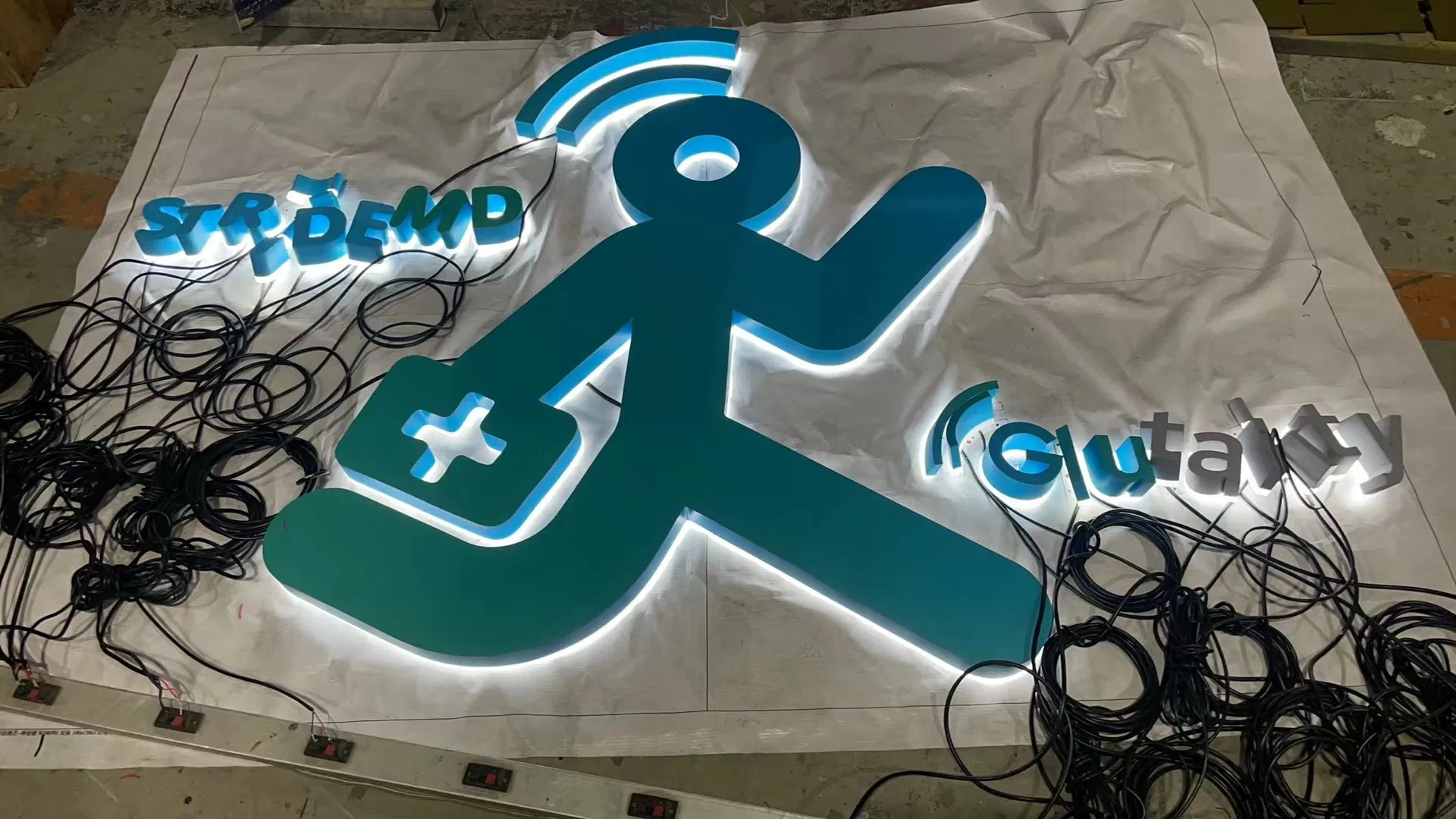 Stainless Steel Fabricated Backlit LED Channel Letter Sign for Shop Office Advertising