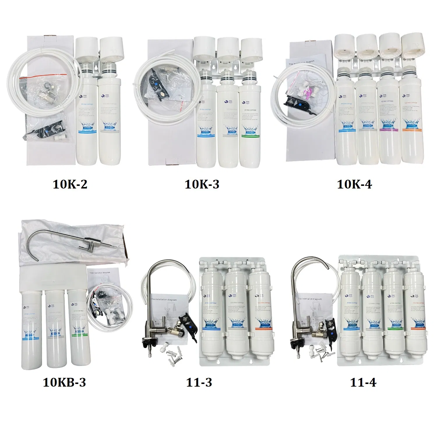 Household 3/8 Tube Big Flowrate 3 Stage Under Sink UF Water Purifier