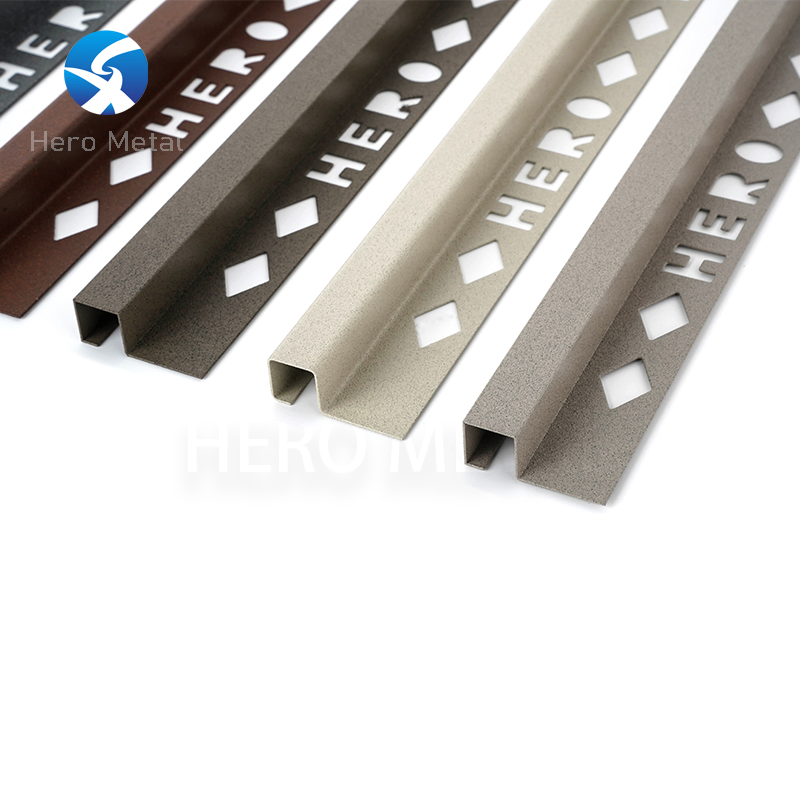 Stainless Steel Strip Ceramic Corners Between Wood Floor Hero Metal Stone Grain Tile Square Shape Edge Trim