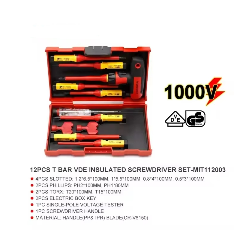 12PCS T Bar VDE Insulated Screwdriver Set
