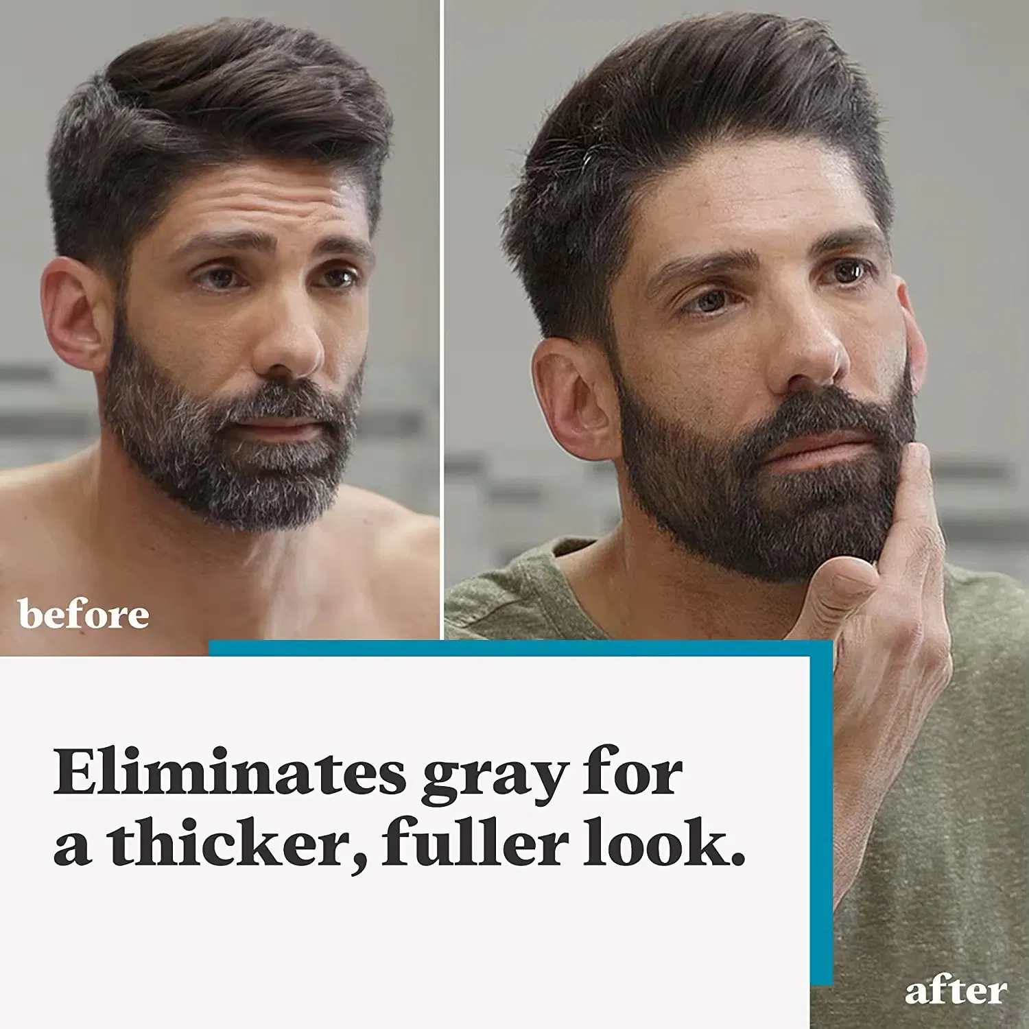 Suitable for Men Beard Comb Grey Black Color Dye