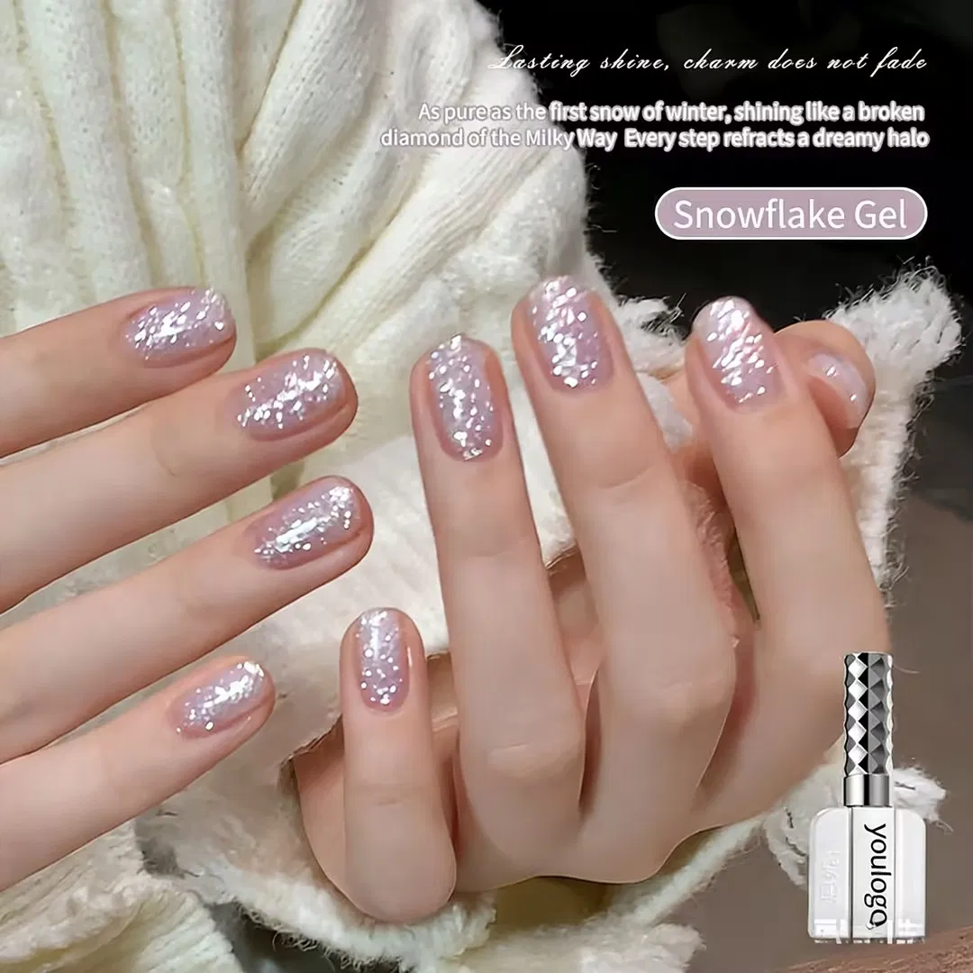 New Winter Snowflaked Lce Snow Fine Flash Versatile UV Gel Nail Polish