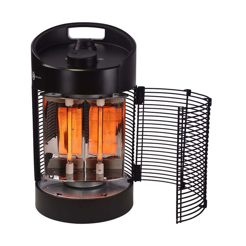 Portable Outdoor Mini Electric Space Infrared Heater Black Fashionable Adjustable Thermostat