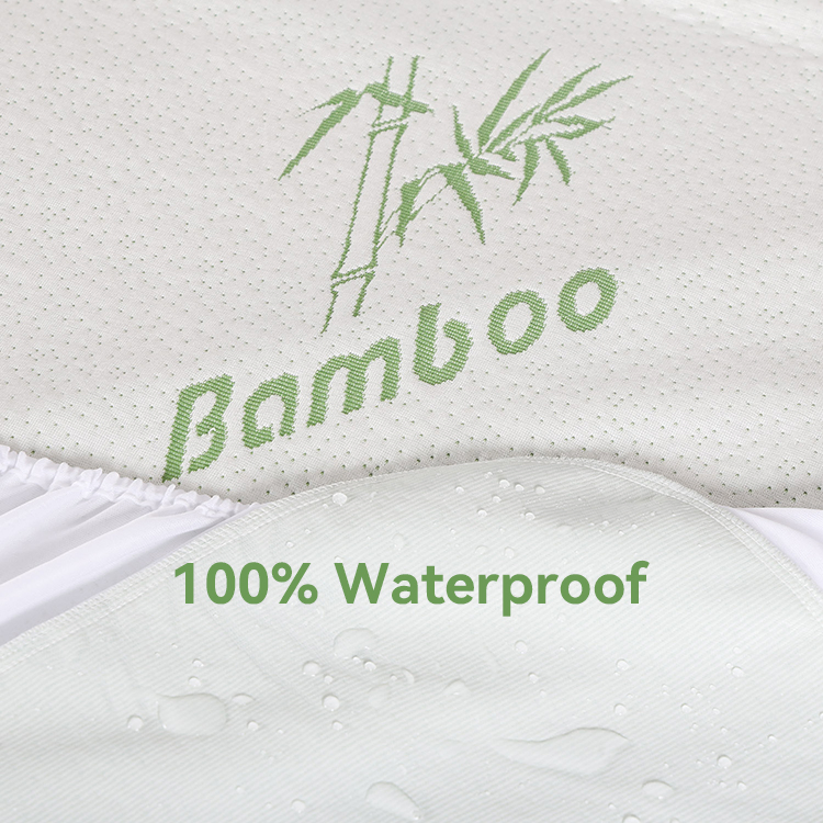 100% Bamboo Queen Size Waterproof Mattress Protector Mattress Cover Topper Elastic Band Straps