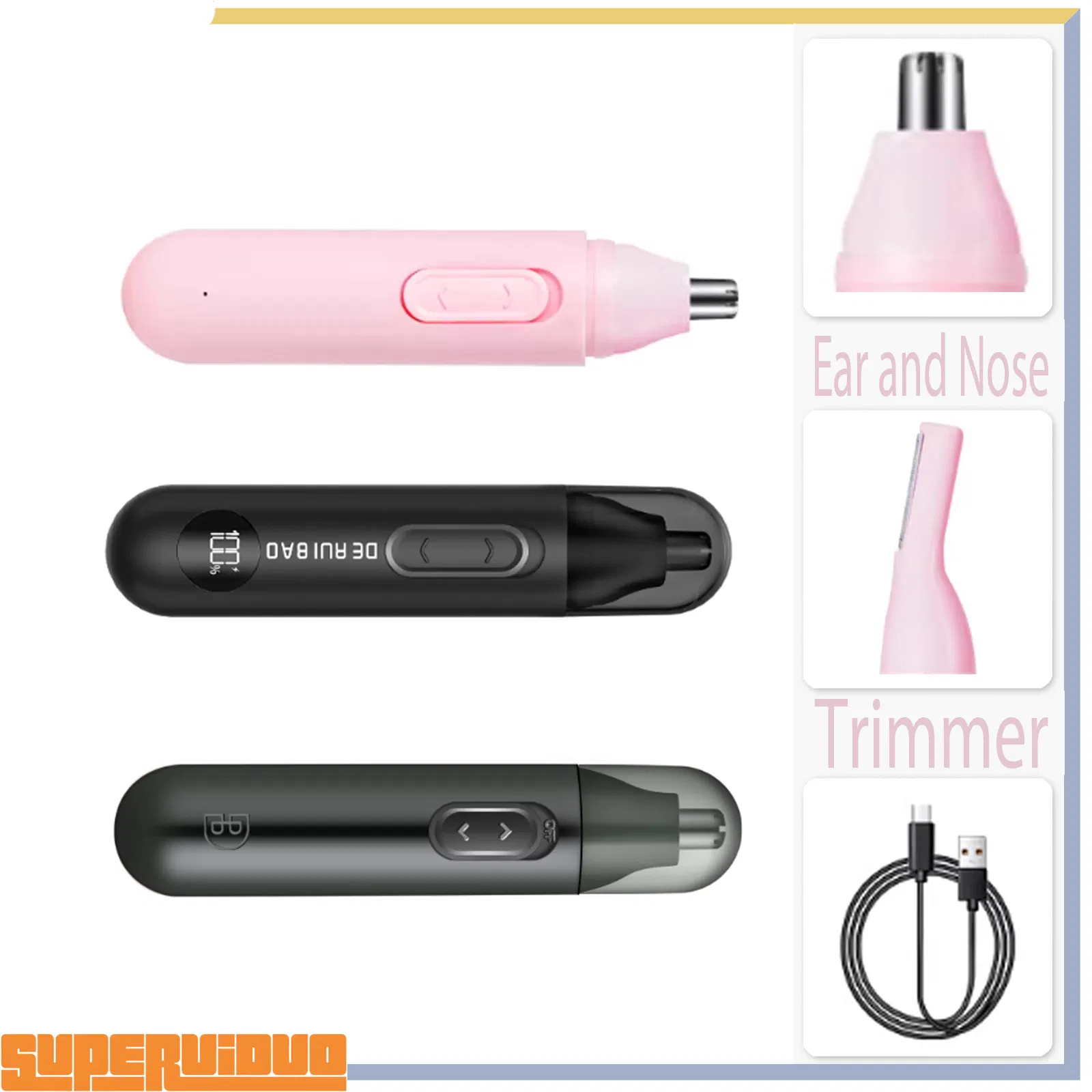 Type-C Direct Charging Digital Nose Hair Trimmer