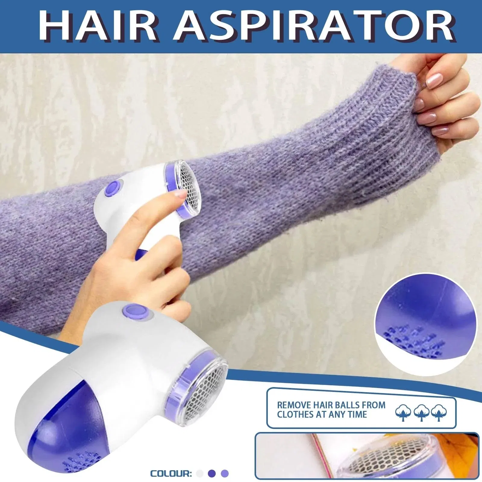 Household Electric Reusable Manual Lint Roller Pet Hair Remover Clothes Fabric Shaver