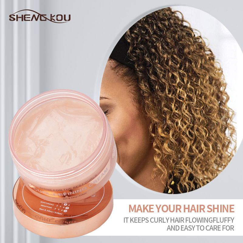 Custom Logo Silk Protein Moisturize Leave on Detangle Anti Frizz Curl Enhancers Cream for Hair