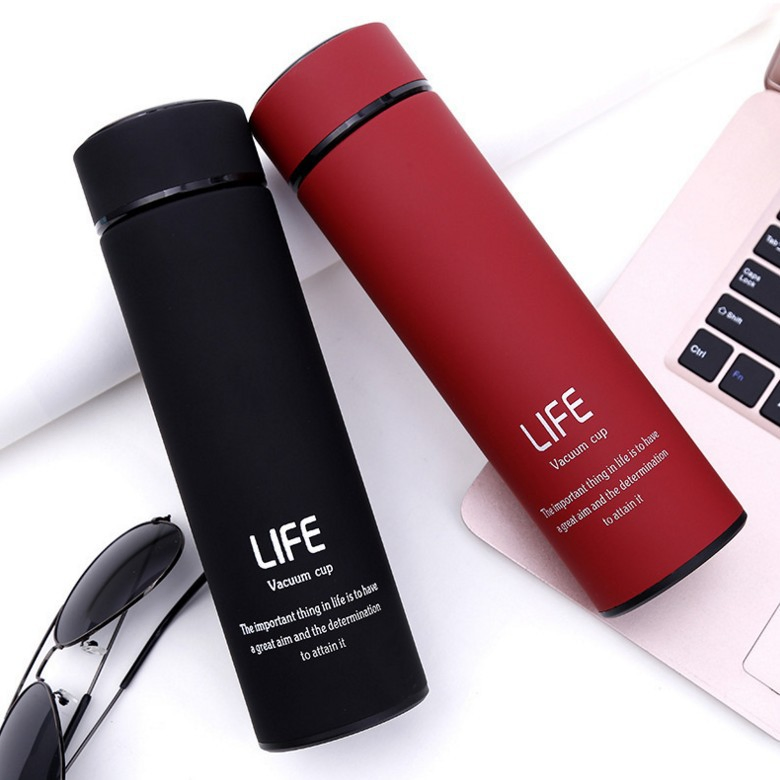 Rubber Paint LED Temperature Display Thermos Cup 304 Stainless Steel Thermos Cup Car Office Business Frosted Water Digital Vacuum Flask