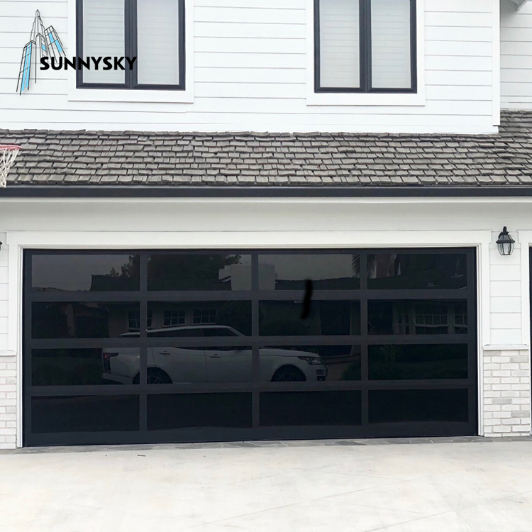 Aluminum Roller Double Glass Garage Door
