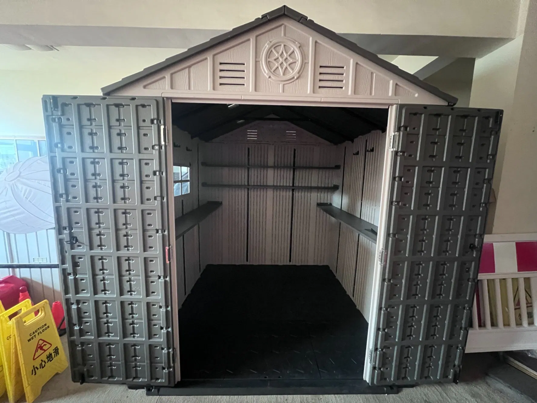 Hot-Selling Grenada HDPE Plastic Rainproof Customizable Storage Shed