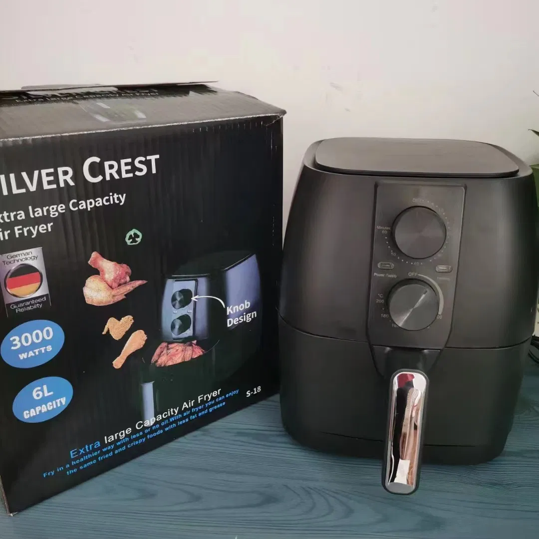 Low Cheap Price Mechanical Manual Air Fryer Manual Fryer Silver Crest Oven Airfryer Africa Ghana Nigeria Market Wholesale 6L Manual Air Fryer 8L