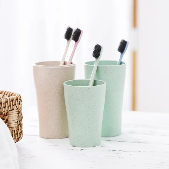 Wheat Straw Travel Mug, Eco-Friendly Tumbler & Coffee Cup for Office, Bar, and Lunch Use