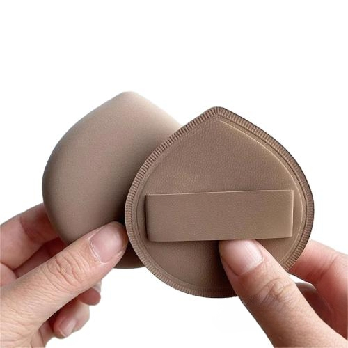 Luxe Rhinestone Triangle Velvet Makeup Puff Set for Flawless Application