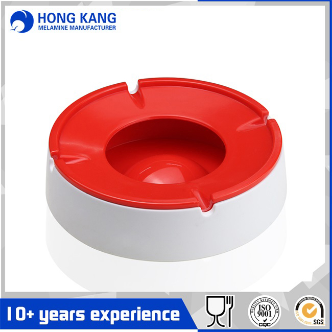 Durable Use Round Cigarette Portable Melamine Windproof Ashtray