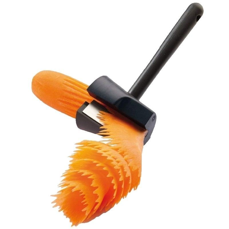 Stainless Steel Manual Spiral Slicer PP Plastic Flower Rolling Fancy Fruit Cutting