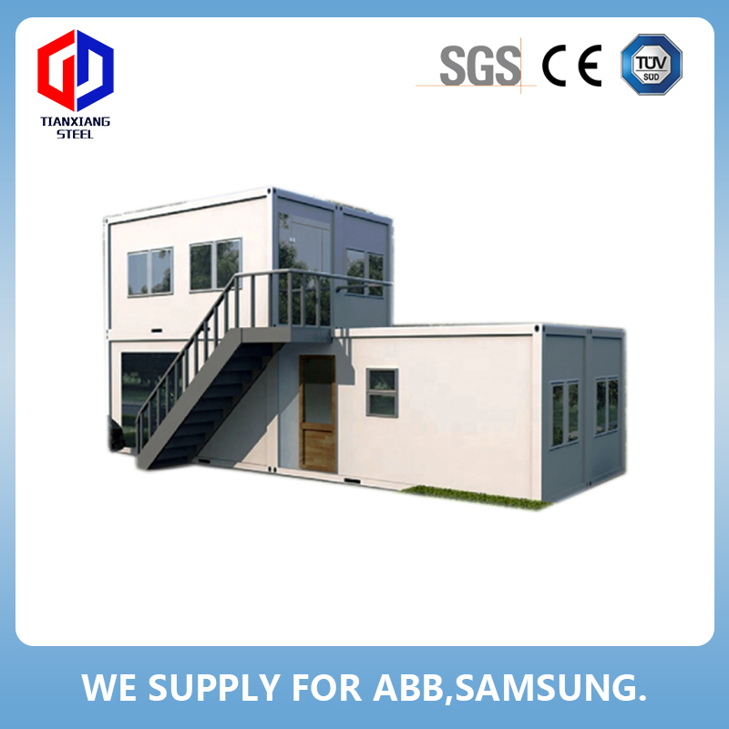 New Design Luxury Expandable Container House Prefab Container Shop with Balcony for Wholesale