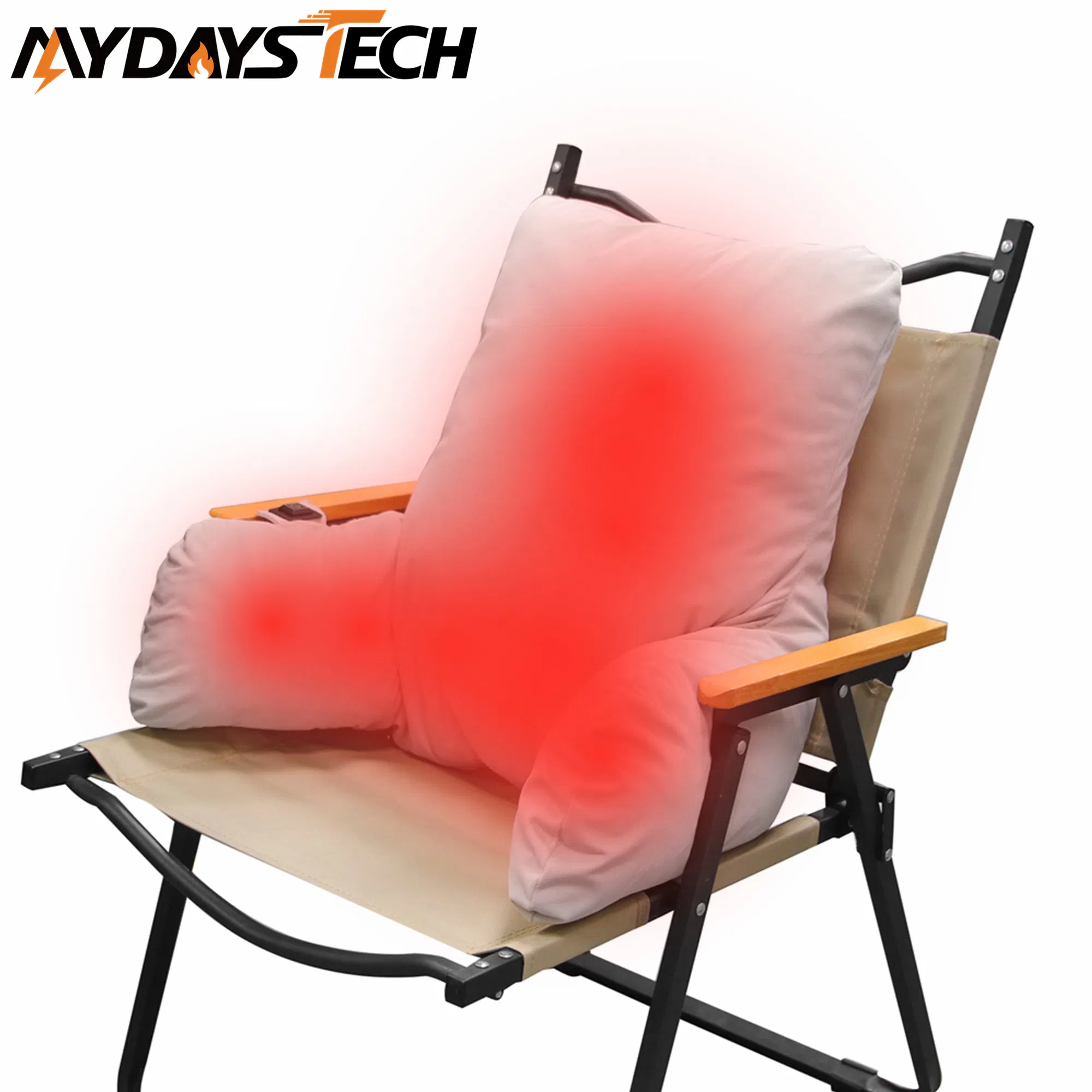 Mydays Tech Breathable Lumbar Cushion Pillow Soft Portable Car Camping Chair Support