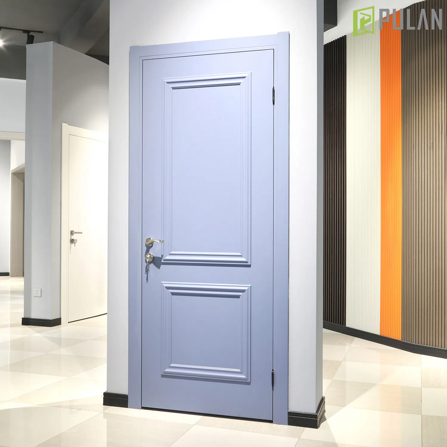 Interior Thermal Insulation Hot Press Formed Soundproof, Waterproof and Safe PVC Finishing Wood Plastic Composite Flush Doors for Cold Regions