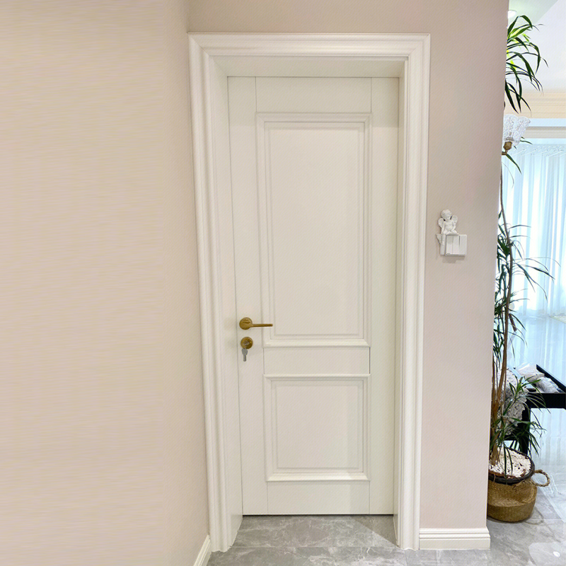 Factory Wholesale Furniture Light Apricot Grey Secret PVC Main Woooden Haf Interior Bedroom Front Timber Hidden Doors - Simple Waves for Any Room