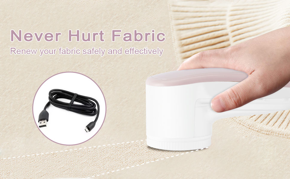 Electric Sweater-Shaver 2 Replaceable Stainless-Steel Blade Fabric Shaver Defuzzer Rechargeable Lint Remover