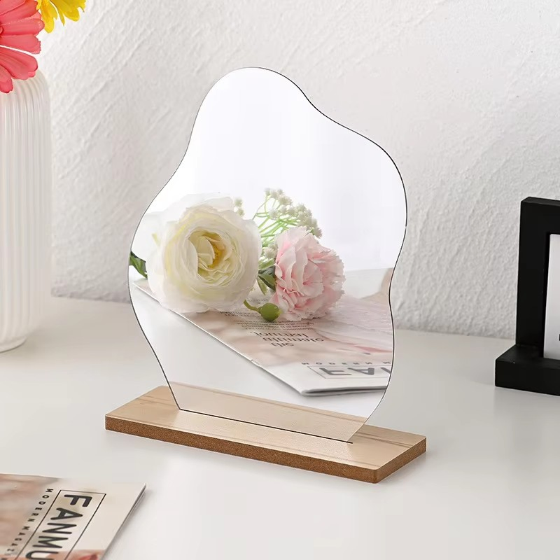 Home Desktop Makeup Mirror Simple Irregular Mirror