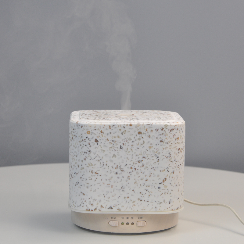 Wholesale Cold 200ml Cube Ultrasonic Terrazzo Essential Oil Air Diffuser