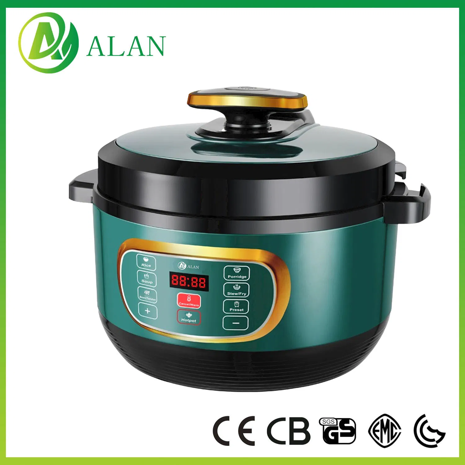 New Models 3-12L Mechanical Type Knob Control Easy Operation Electric High Pressure Cooker with 3 LED Indicators