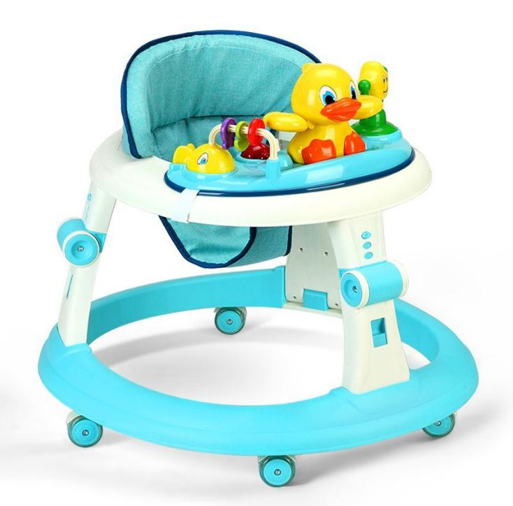 Infant Baby Child Early Learning Walker Music Light Anti-Rollover Walker