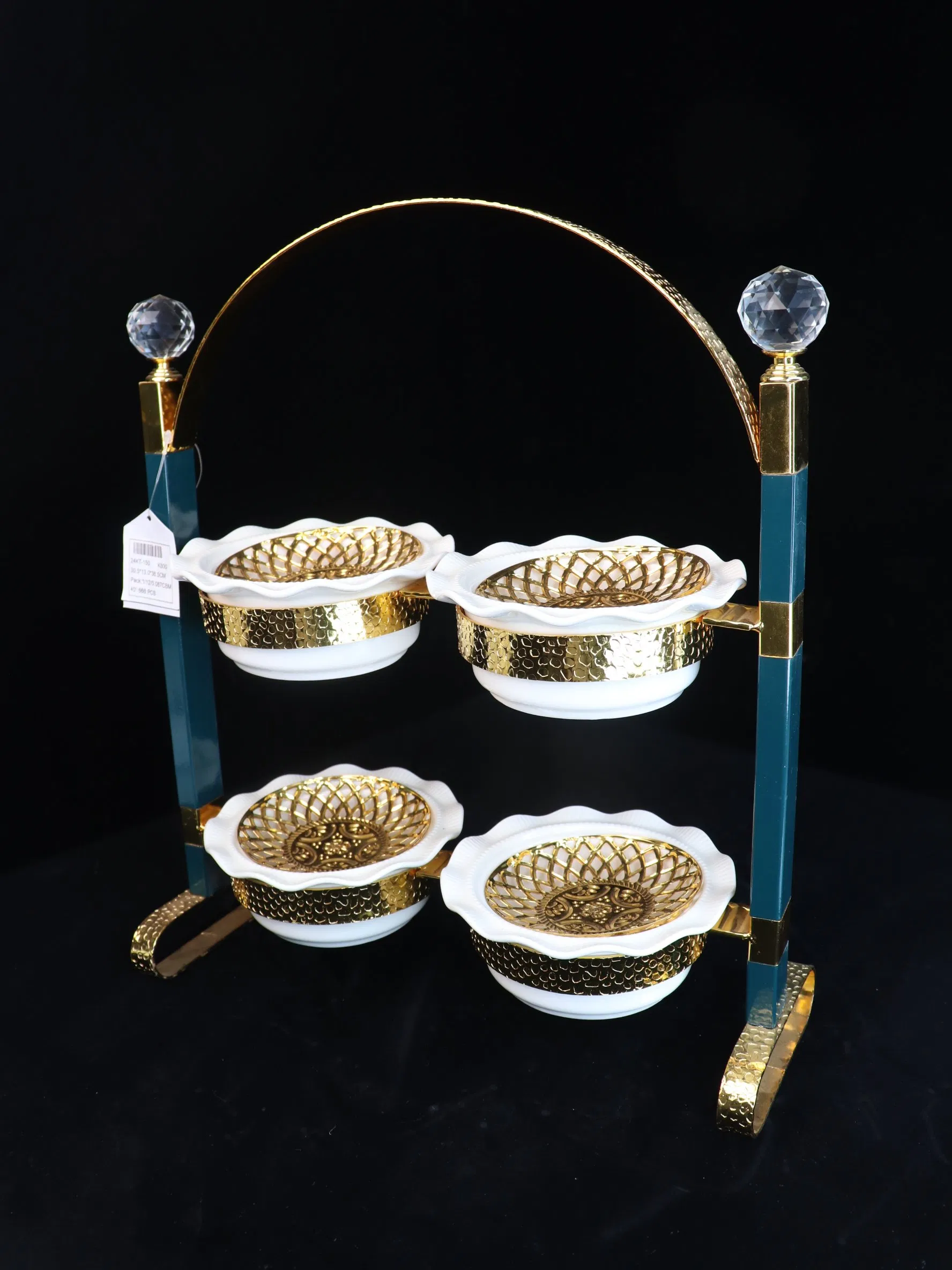 New High-End Gold-Plated Ceramic Fruit Tray