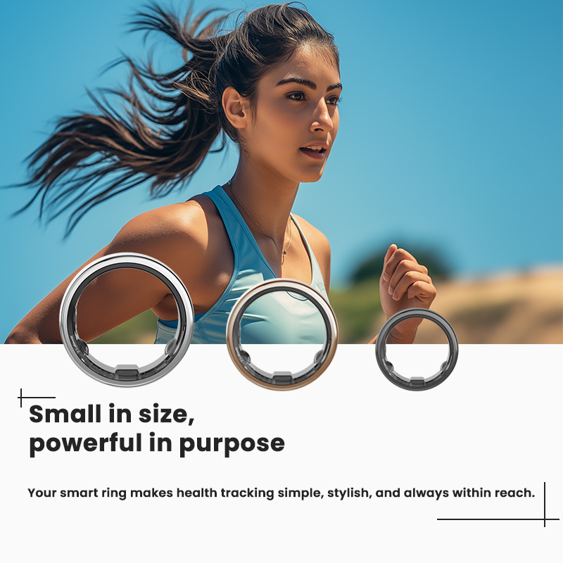Calling Bluetooth NFC Multifunctional Tasbeeh Health Blood Pressure Titanium Smart Payment Ring for Women