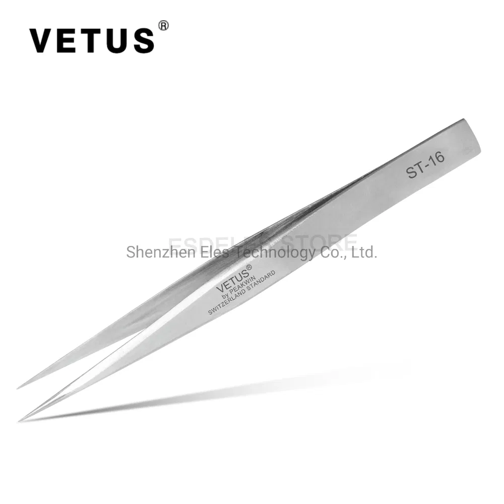 Silver St-10 Isolating Fine Stainless Steel Eyelash Extention Tweezer