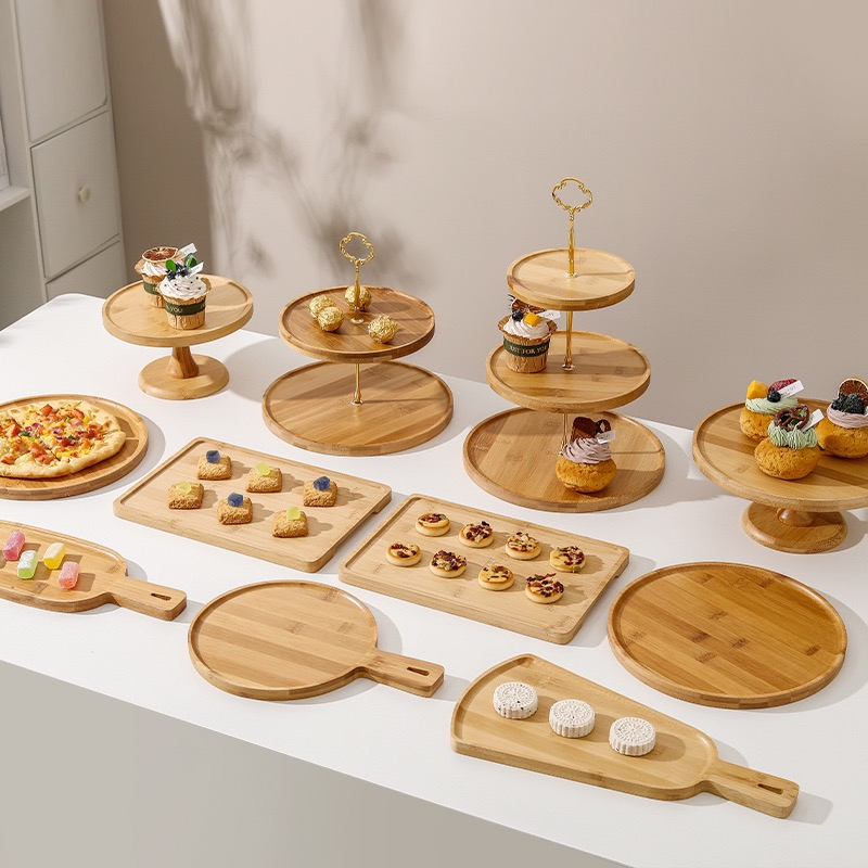Dessert Display Stand Wooden Cake Tray