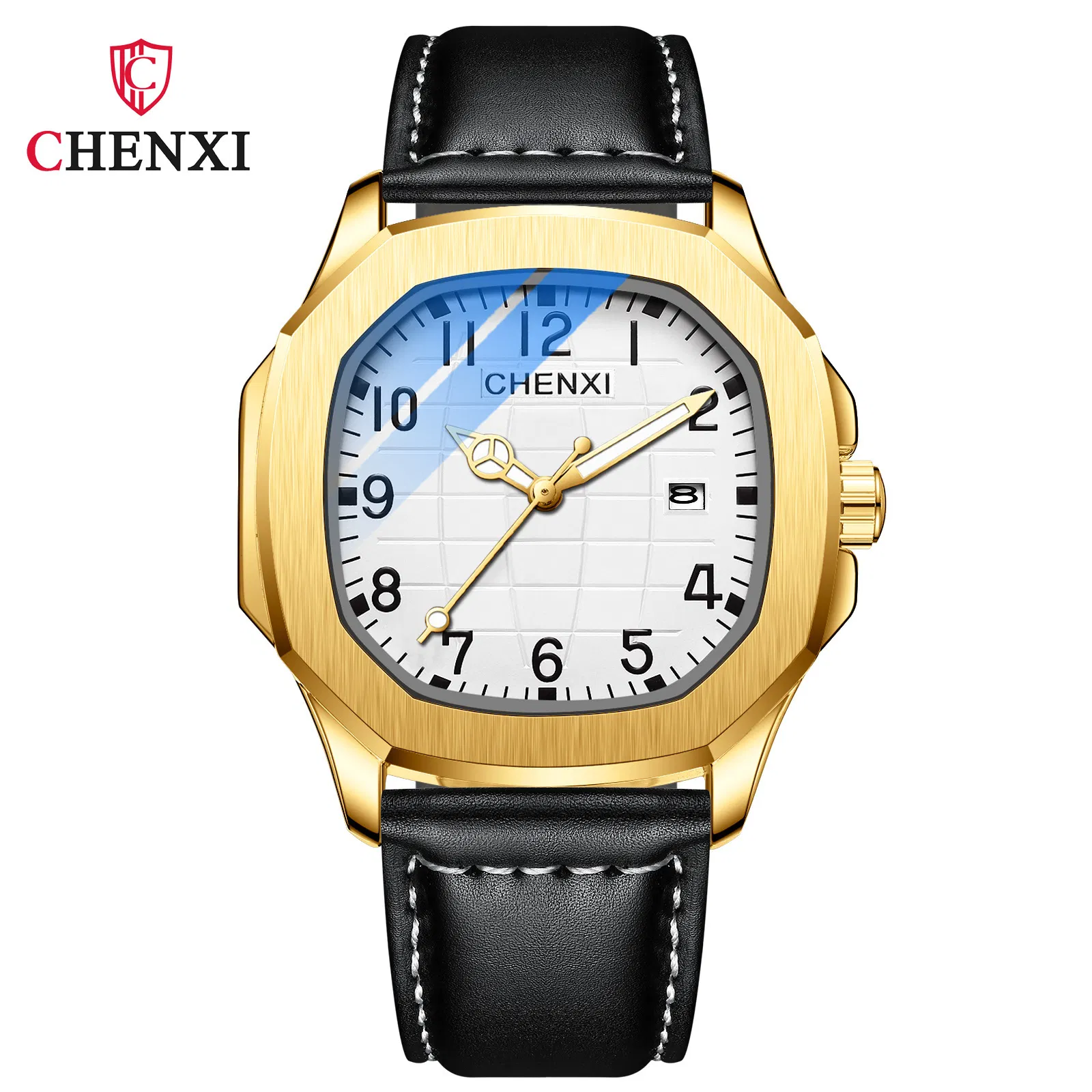 Chenxi High-End Business Men's Watch Genuine Leather Waterproof Luminous Quartz Watch
