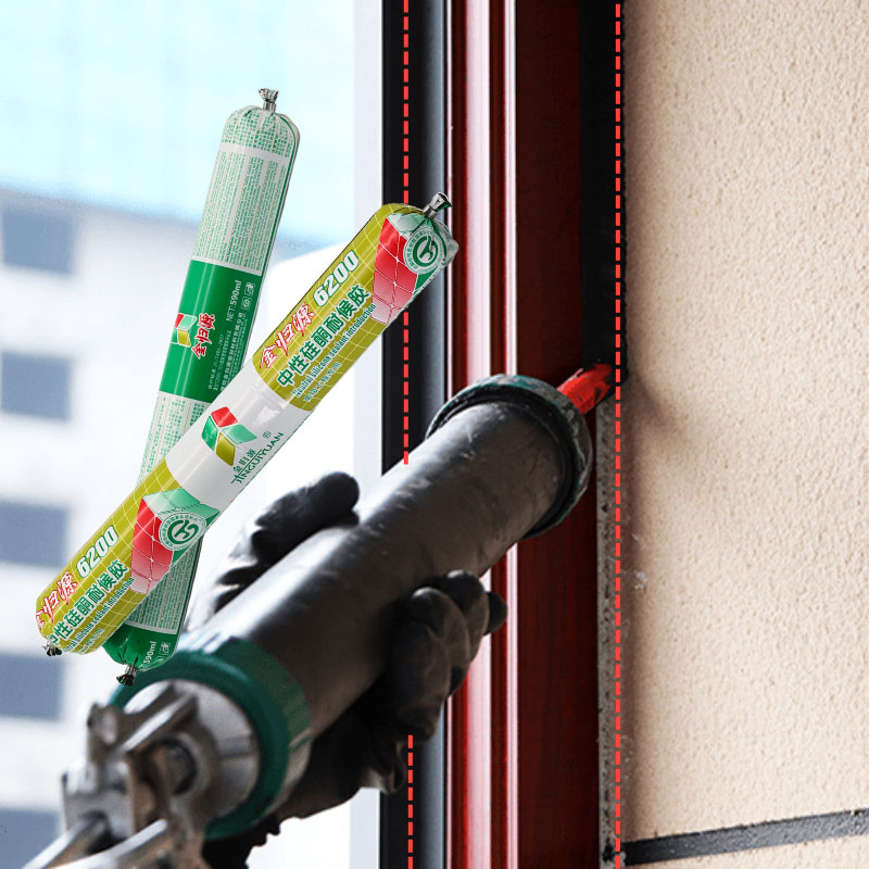 Topsen Advanced White Black Window & Door Silicone Sealant Caulk