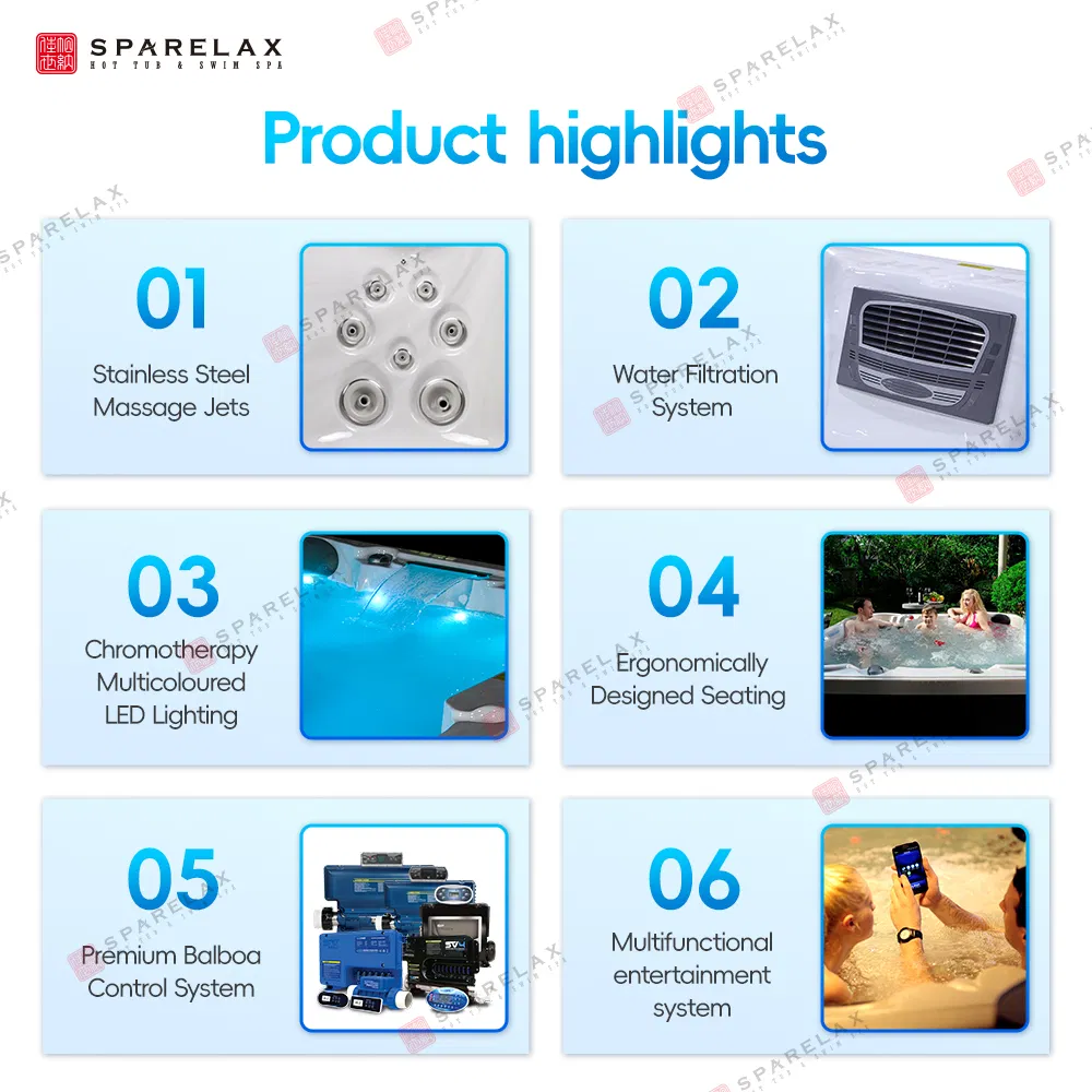 Acrylic Swimming Pool 5.4m Swim Pool SPA Hot Tub for Ultimate Relaxation