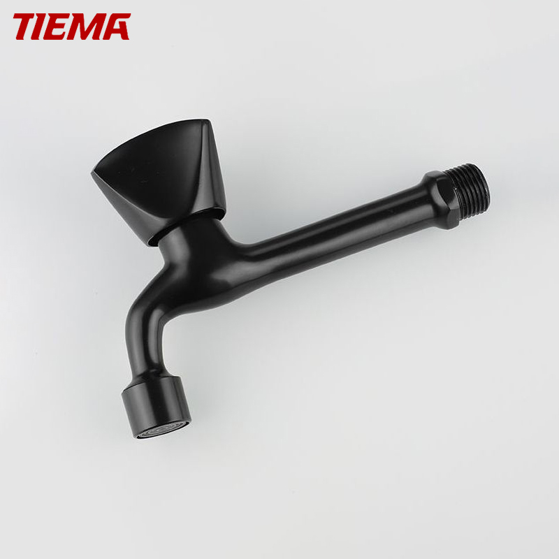 Wall Mountd Brass Black Long Tap (ZS0609)