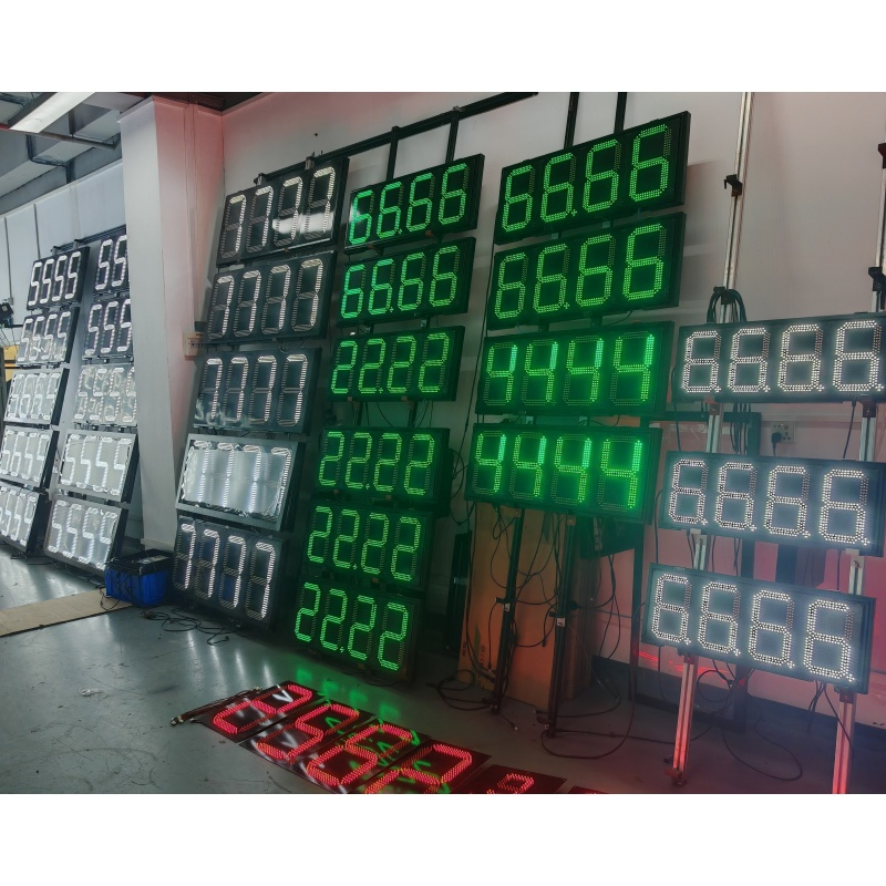 LED Display Price Gas Station Digital Heights 8-36 Inches 2-Year Warranty 7 Segment Gas Station Manual