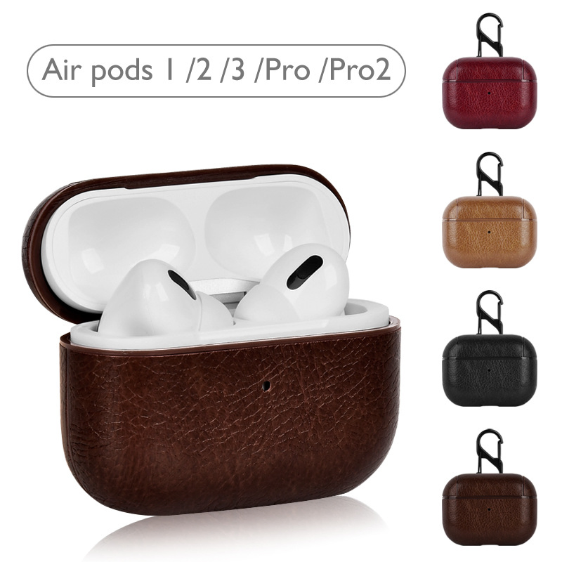 PU Leather Earphone Case for Airpod 1 2 3 PRO PRO2 Cheaper Price