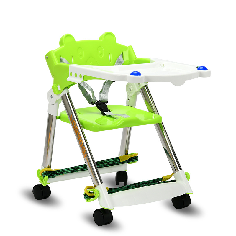 Portable Foldable Baby Chair with Adjustable Safety Belt for Kids Dining Feeding