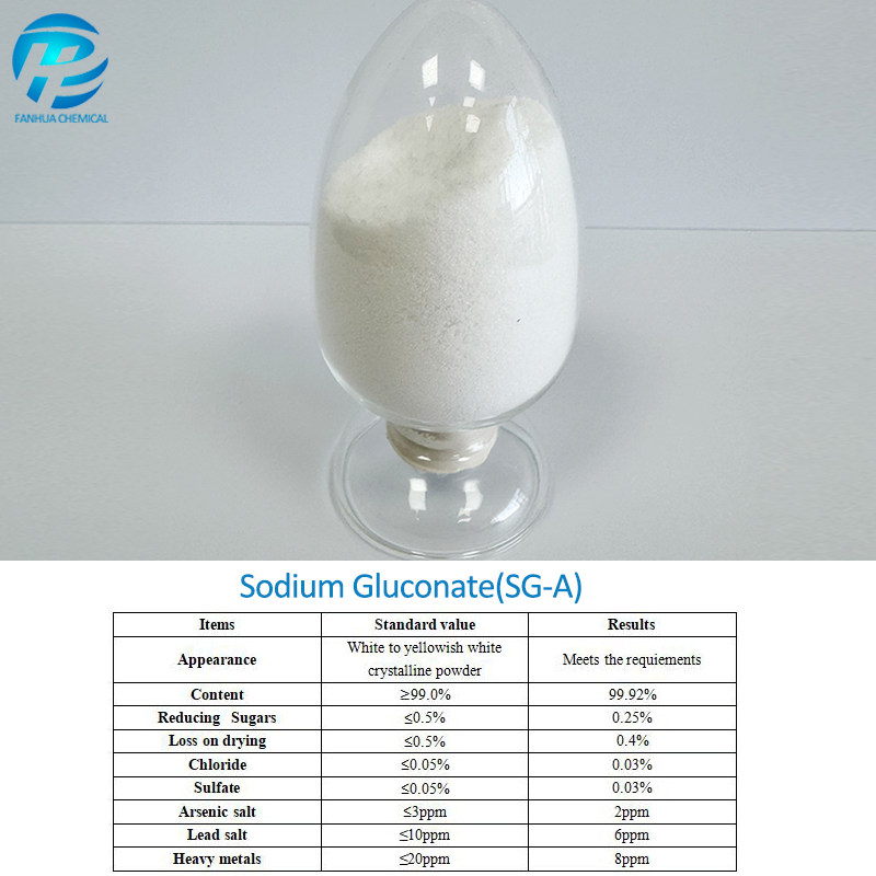 High Purity Retarder Sodium Gluconate for Concrete Mortar in Building Works