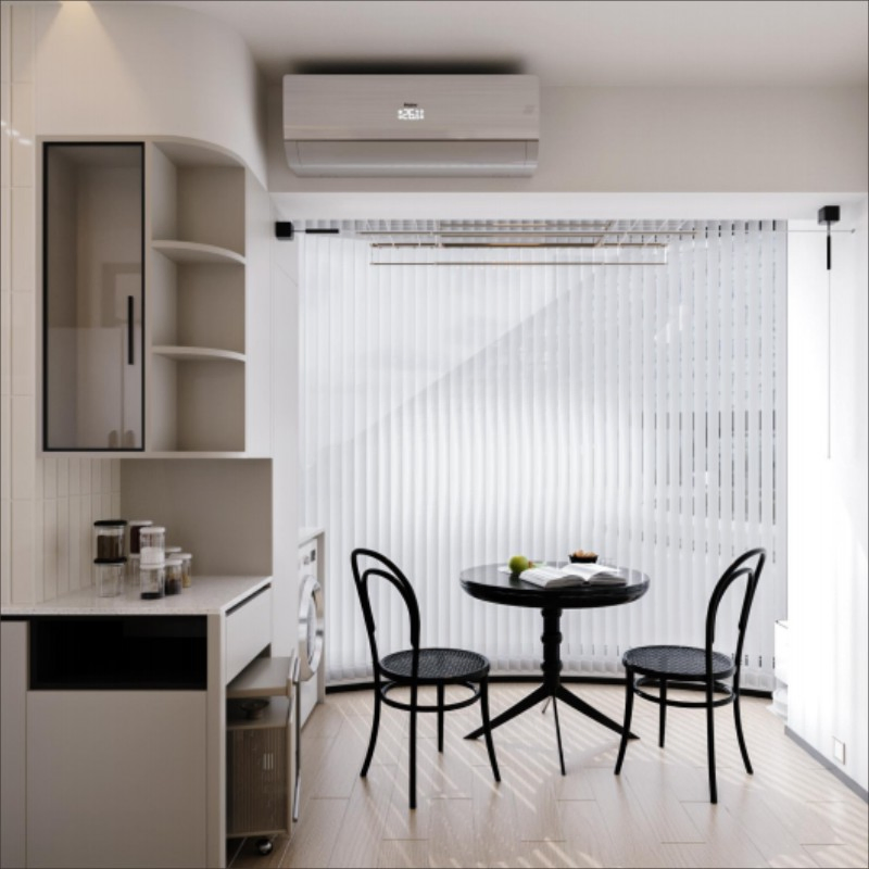 Contemporary PVC Wardrobe Featuring Stylish Glass Doors for Modern Spaces