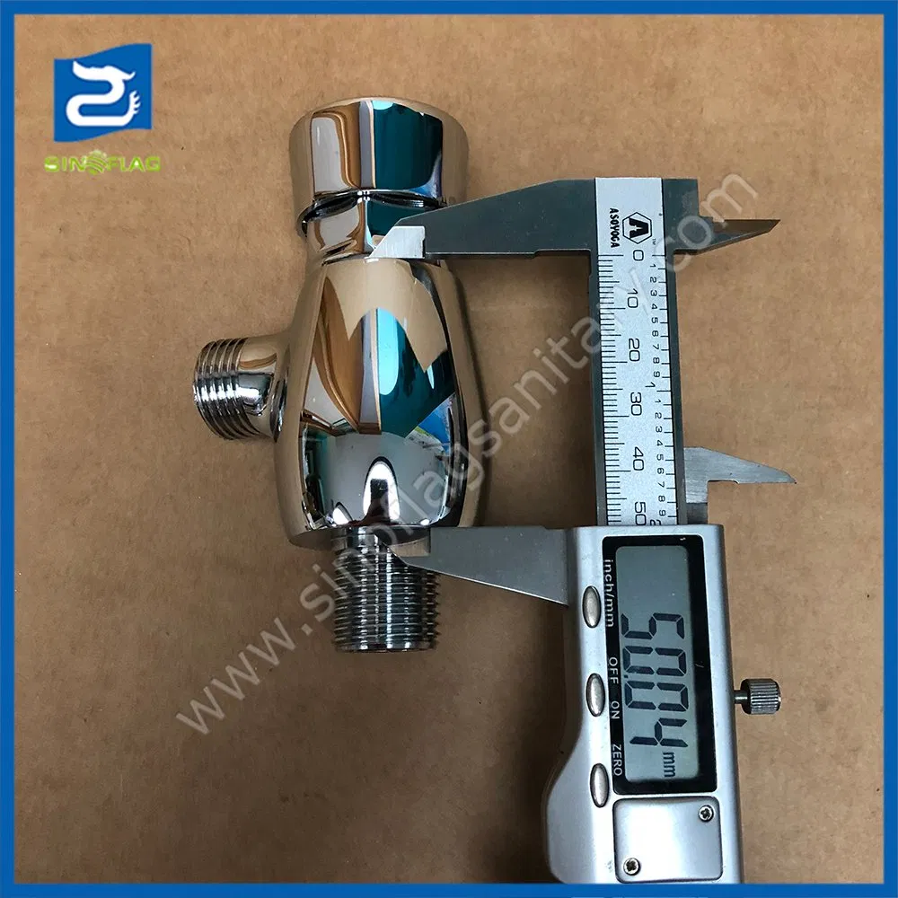 Full Brass Chrome Plated Time Delay Toilet Urinal Flush Valve