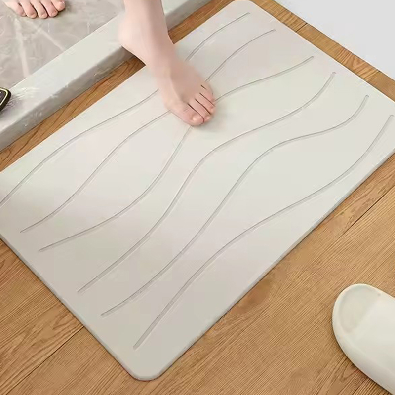 New Design Fast Drying Thin Stone Diatomaceous Earth Bath Mat for Bathroom